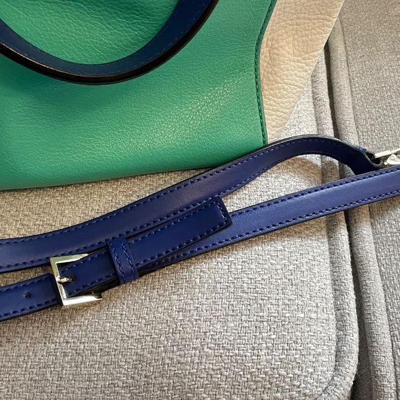 Kate Spade Blue Colour Block Handbag - Picture 8 of 12